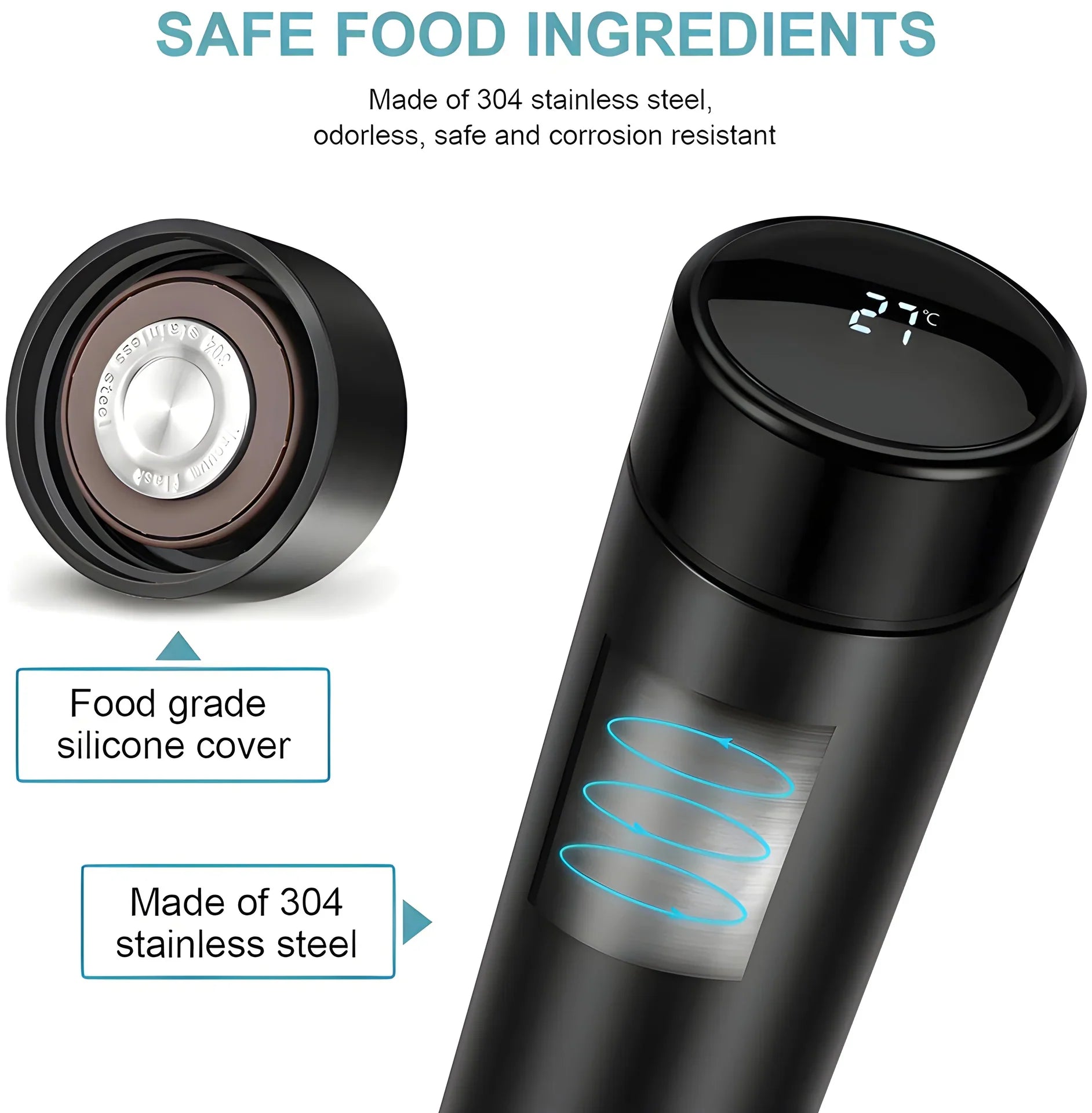 0726 Smart Vacuum Insulated Water Bottle with LED Temperature Display 0726 Smart Vacuum Insulated Water Bottle with LED Temperature Display